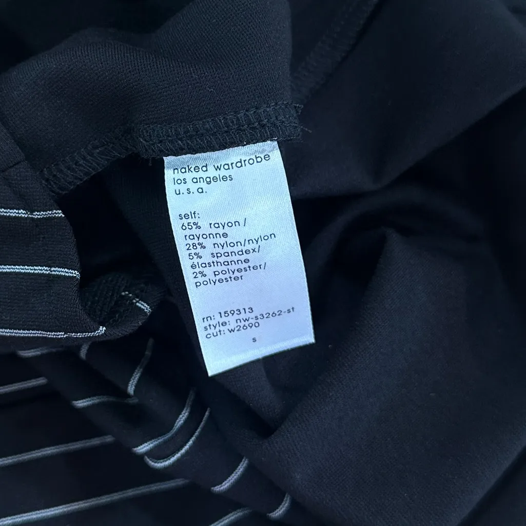 Naked Wardrobe Stripe Out Mini Skirt in Black Pinstripe size Small - Image 8