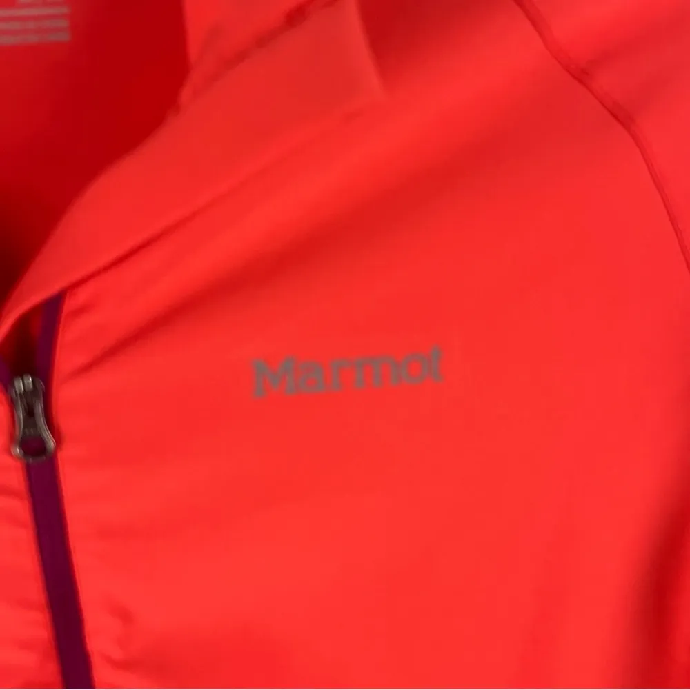 Marmot  Orange Lightweight Long Sleeves Half Zip Pullover, Size Medium - Image 9