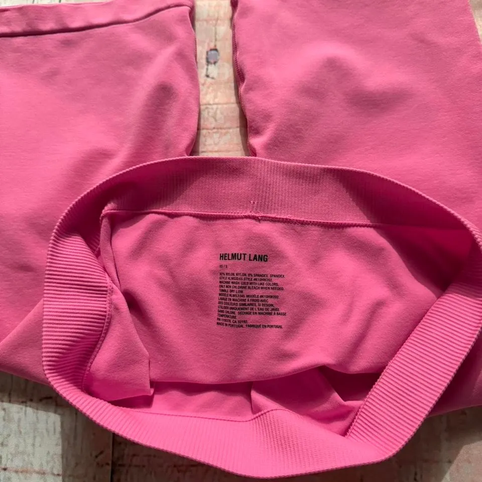 $150 Helmut Lang Women's Pink Seamless Bike Cycling Short Shorts Size XS/S NWOT - Image 4