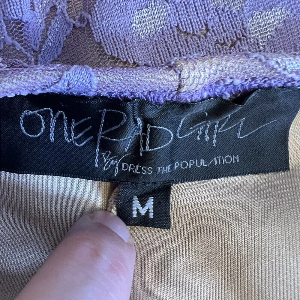Dress The Population One Rad Girl Purple Lace Dress Medium New - Image 7