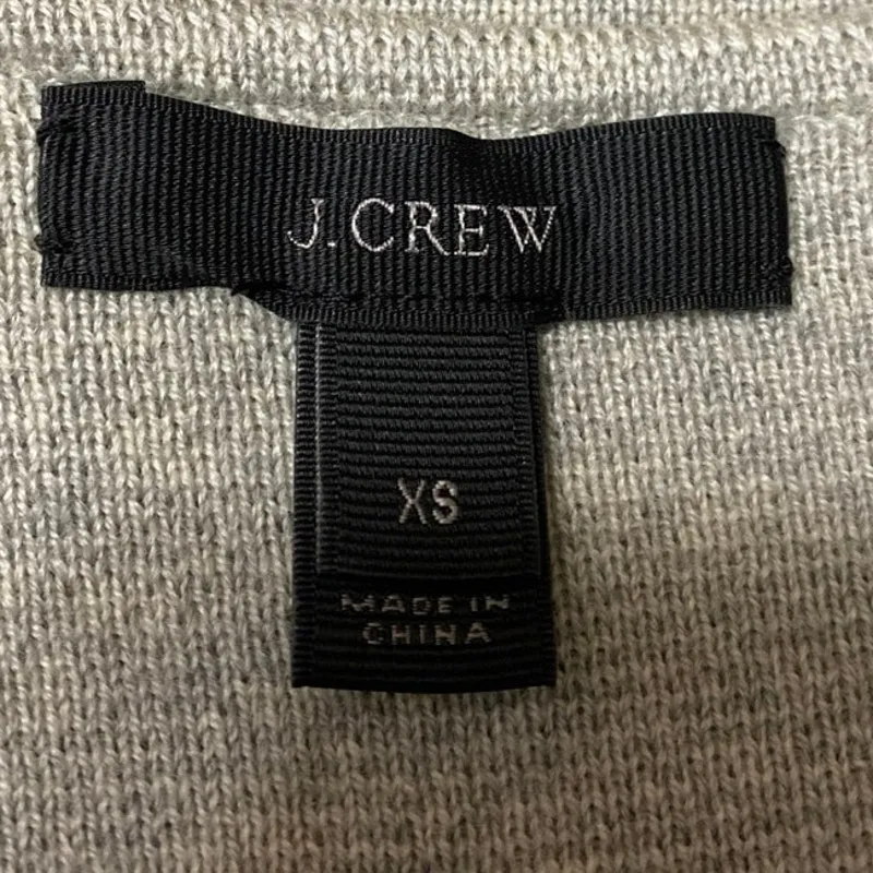 J.Crew 100% Merino Wool Women's Gray Button Long Sleeve Blazer Coat Jacket Sz XS - Image 3