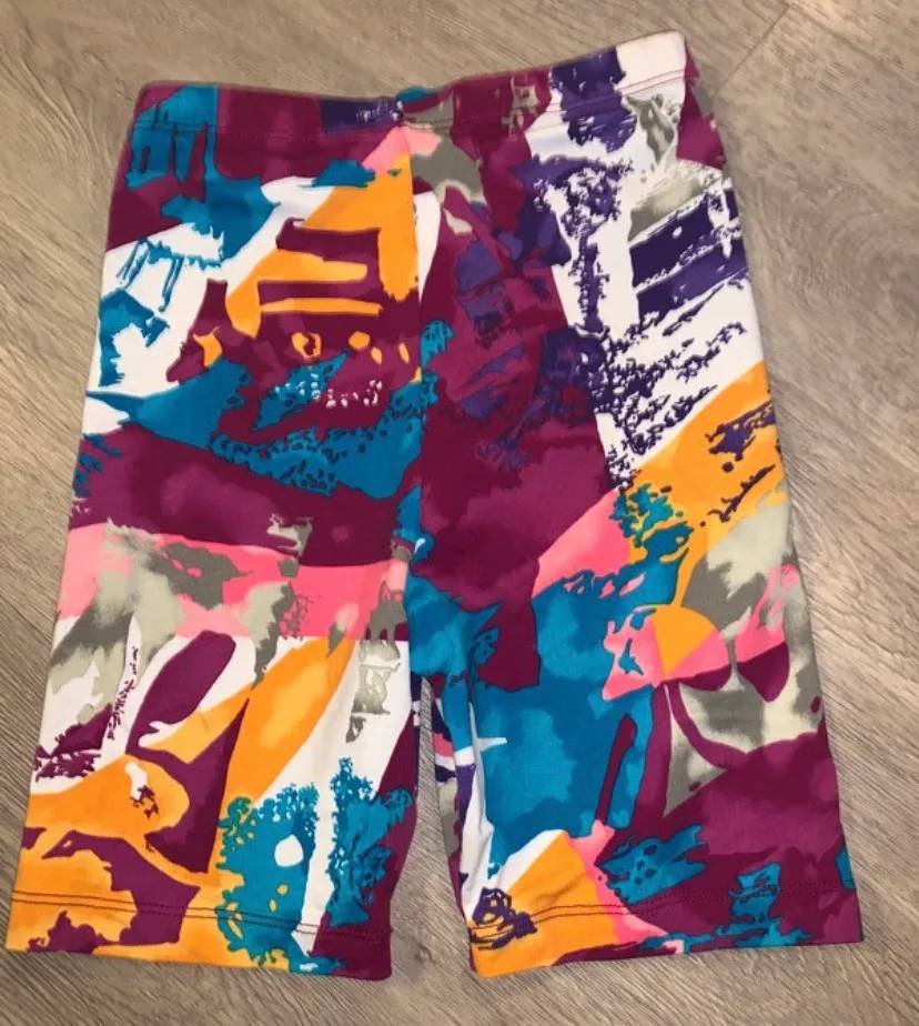 Danskin Abstract Paint Biker Shorts - Image 4