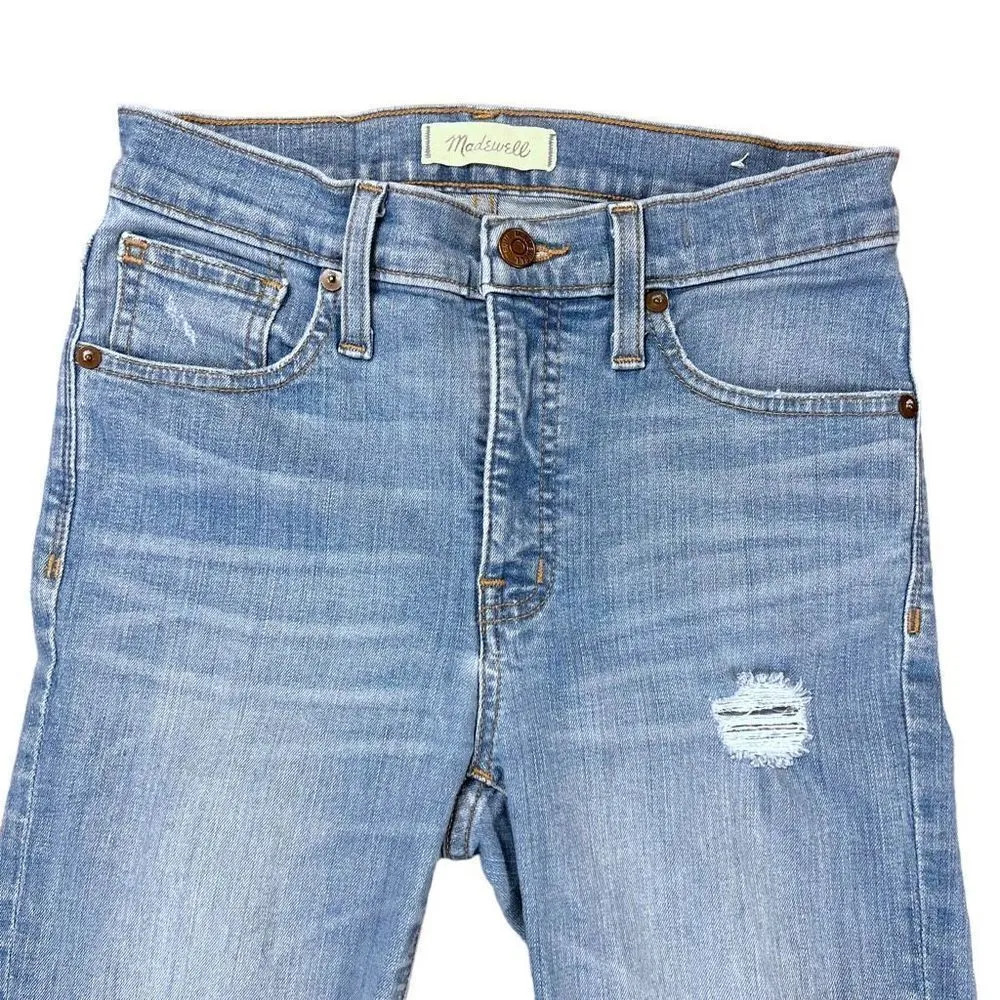 Madewell 9” High-rise Ontario Wash Distressed Skinny Jeans ￼Style H5789 - Image 3