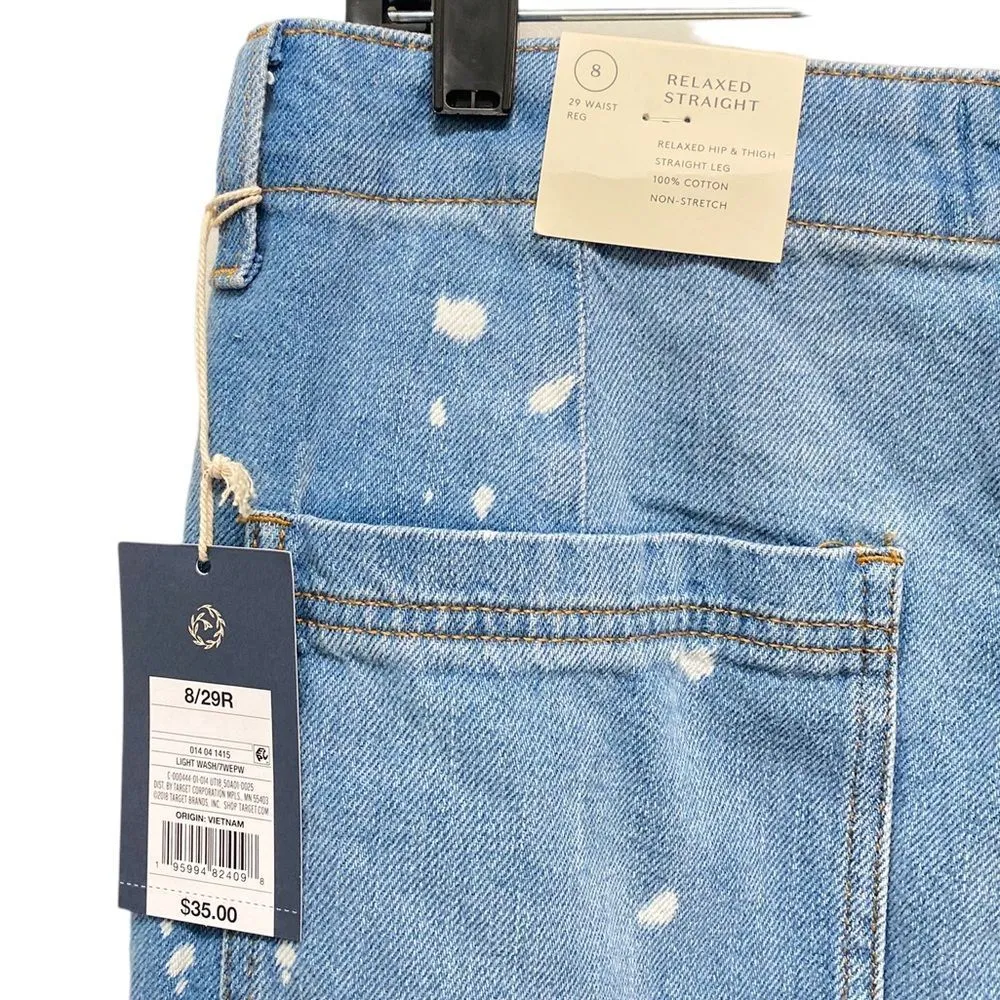 Universal Thread Women’s 8 Light Wash Relaxed Hip & Thigh Straight Leg Jeans - Image 6