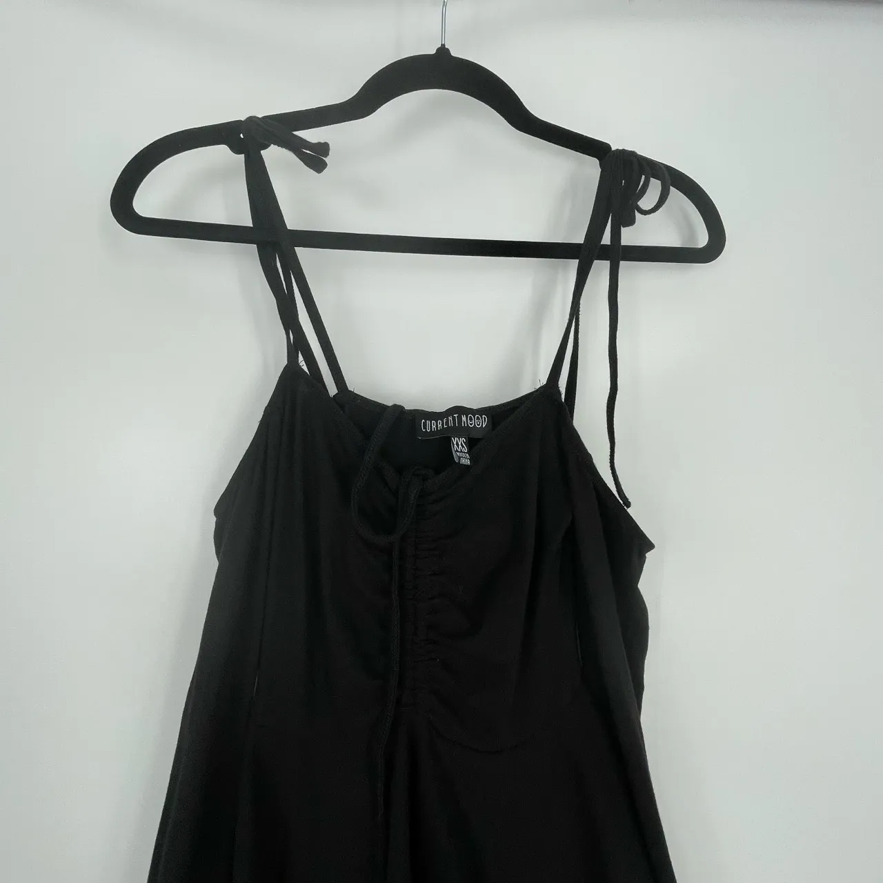 Dolls Kill Women's Black Asymmetrical Handkerchief Ruched Mini Dress Size XXS‎ - Image 7