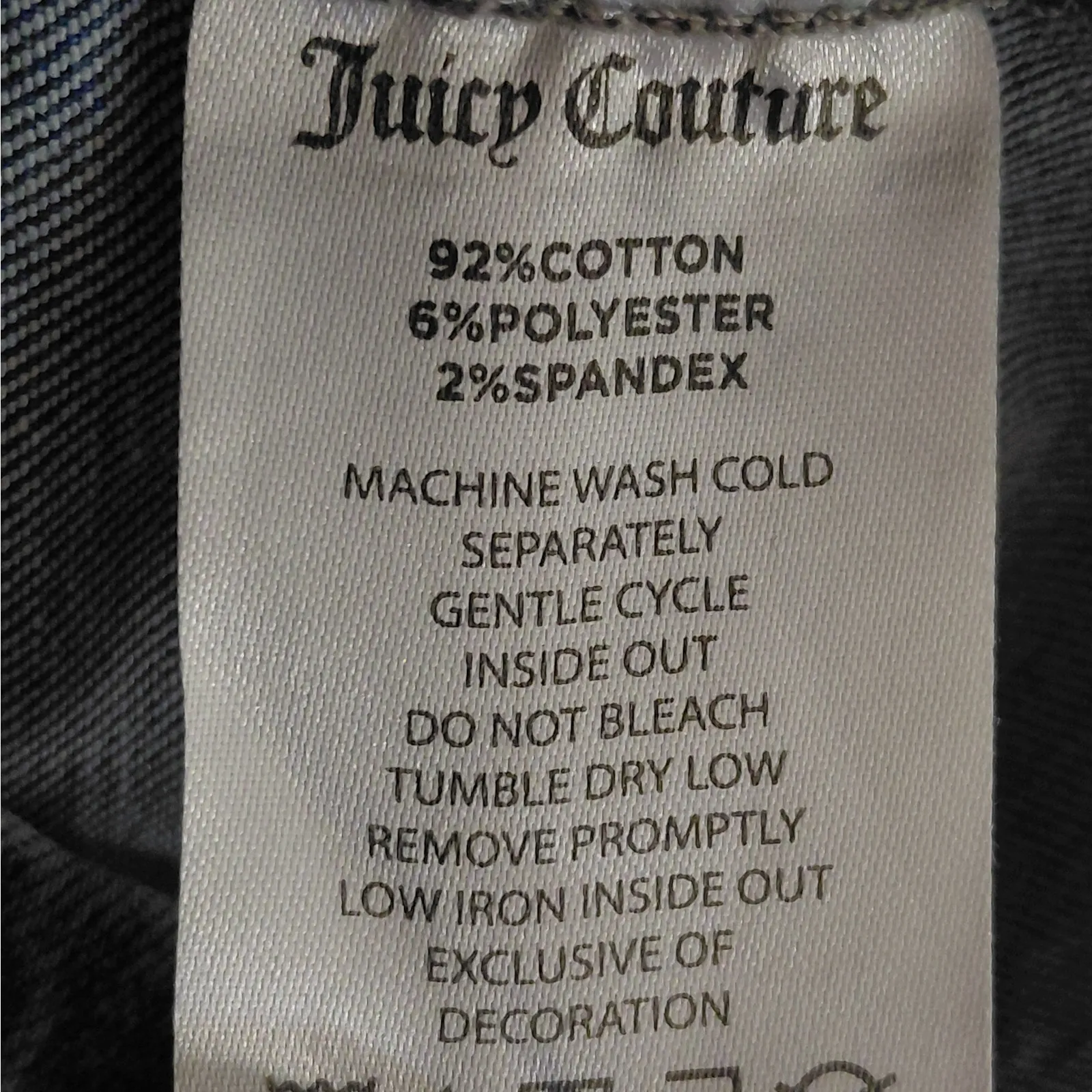 Juicy Couture Women’s Corset Trucker Denim Jacket Light Wash XS Rhinestone Logo - Image 15