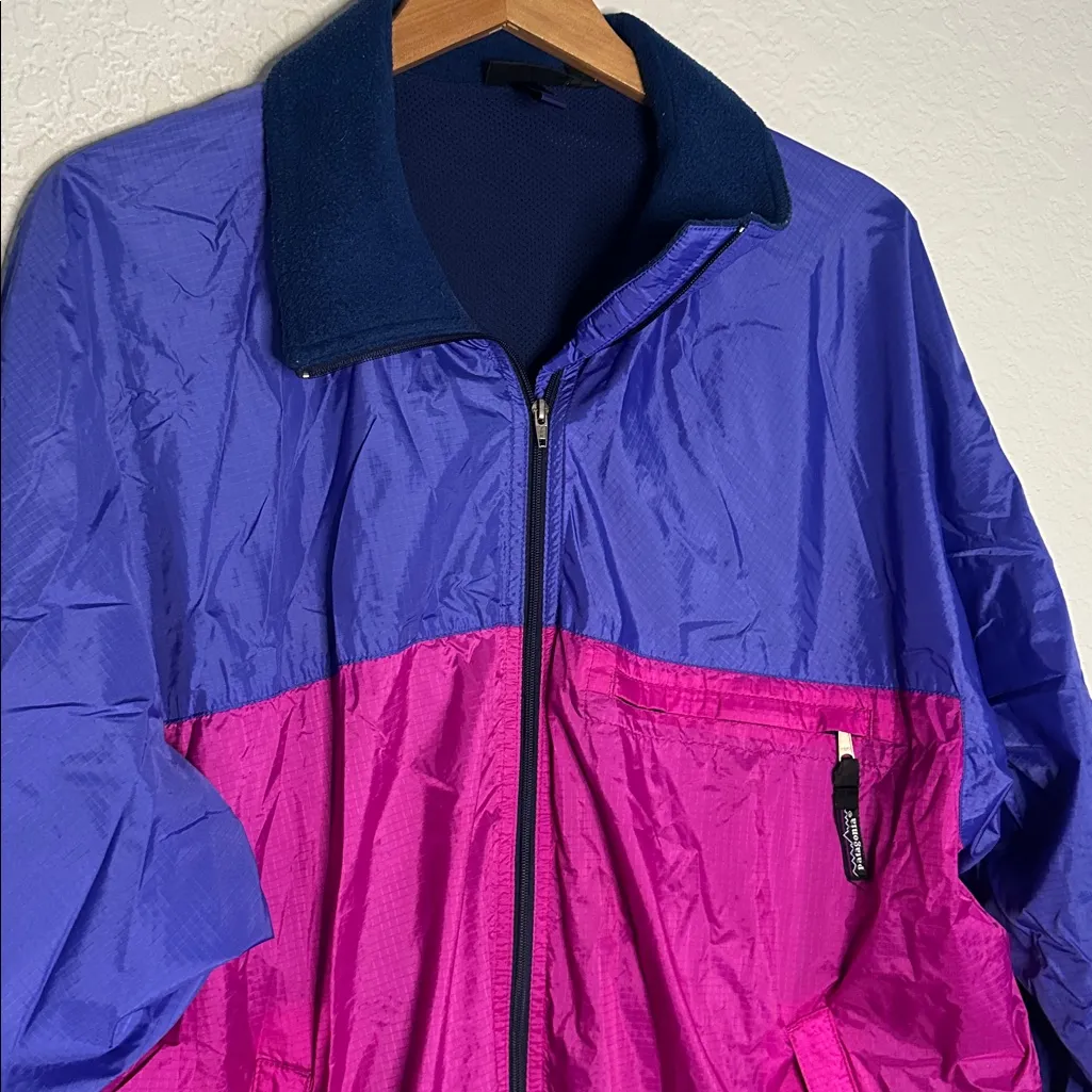 Vintage Patagonia Windbreaker Jacket Colorblock Lined Nylon Womens 90s Full Zip - Image 2