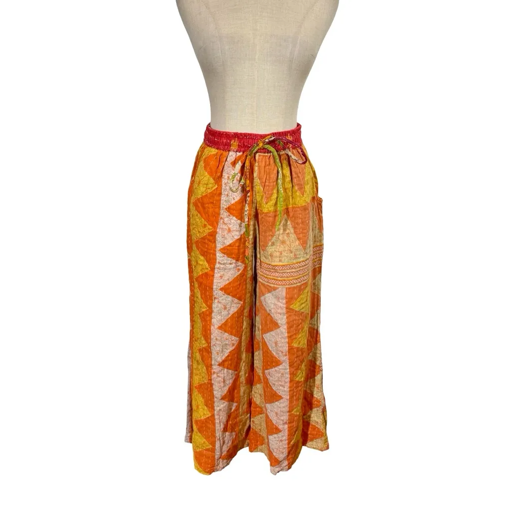 Handmade 5 Piece Bundle:  Kantha Midi Dresses, Maxi Skirt, Pants Patchwork Boho - Image 8