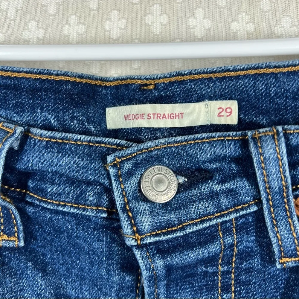 Levi’s‎ Dark Wash Wedgie Straight Leg Jeans - Image 5