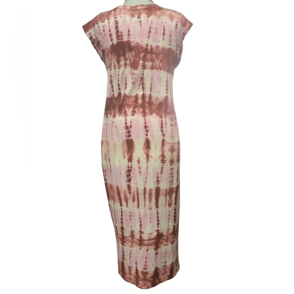 Universal Thread Tie-Dye Pink, Tan, Brown Hues Cap Sleeve Maxi Dress - Image 6