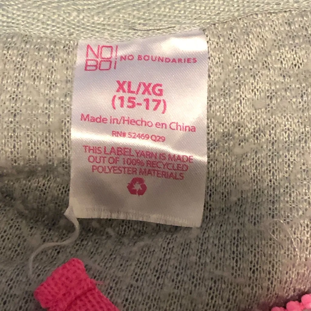 No Boundaries Gray Sherpa Pullover - Image 4