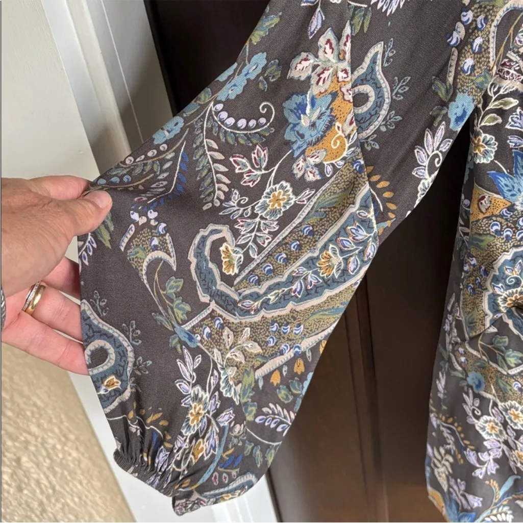 EUC Free People Rain or Shine Grey Paisley
Tunic Top / Dress Size XS - Image 7