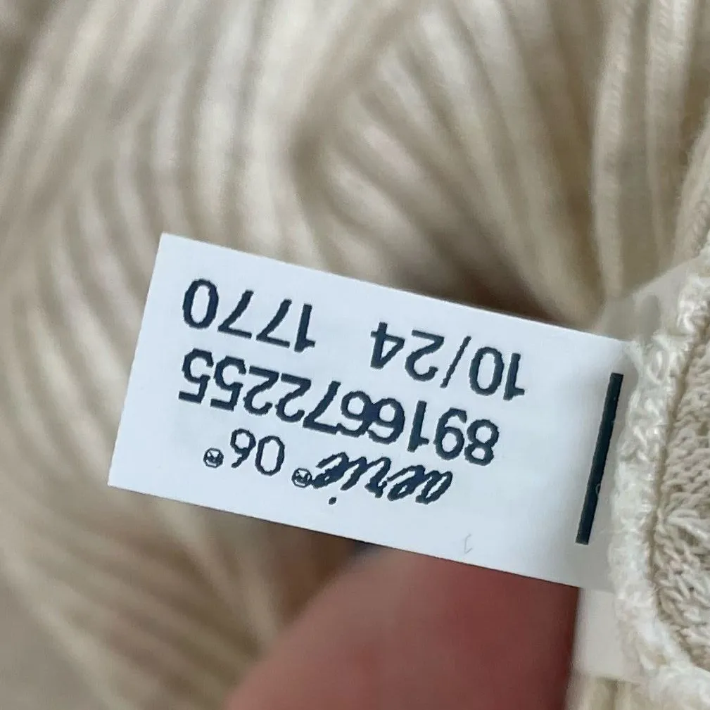 NEW OFFLINE By Aerie Waffle Oversized T-Shirt Women's Size XL Cream Scoop Neck - Image 9