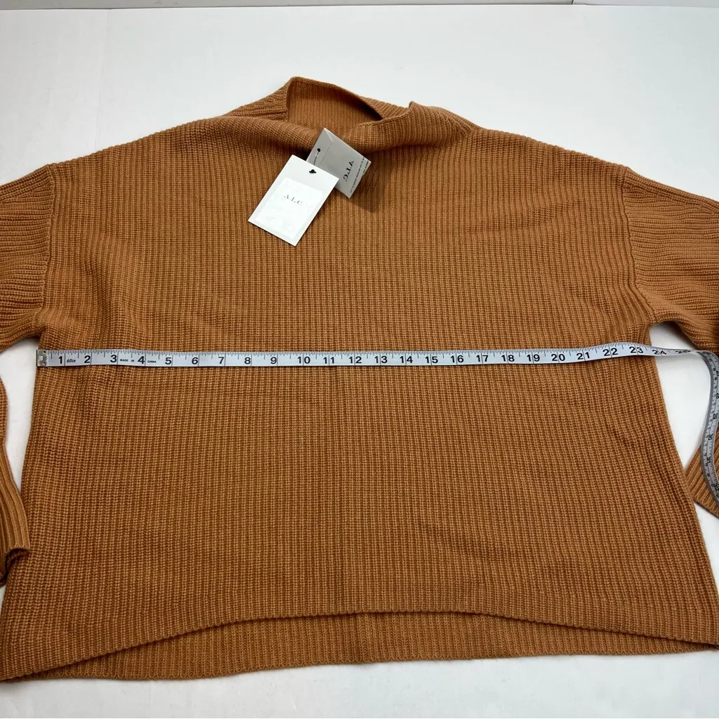 A.L.C. Helena Ribbed Lambswool Cashmere Blend Sweater Womens Size XL Tan NEW‎ - Image 10