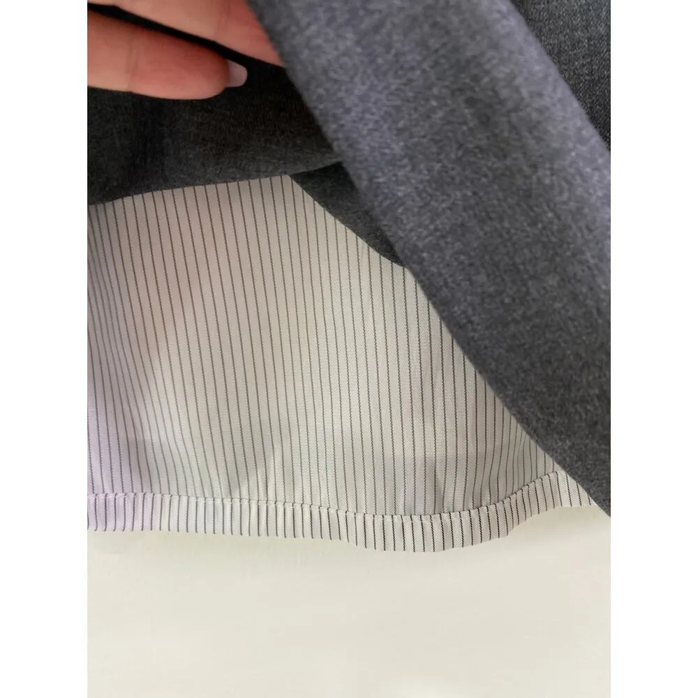 Brooks Bros Red Fleece Wool Blend Floral Embroidered Beads Pleated Shift Dress 8 - Image 4