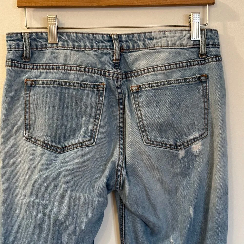 Cotton On Distressed Boyfriend Jeans sz 4 Distressed Loose Fit Jeans - Image 5
