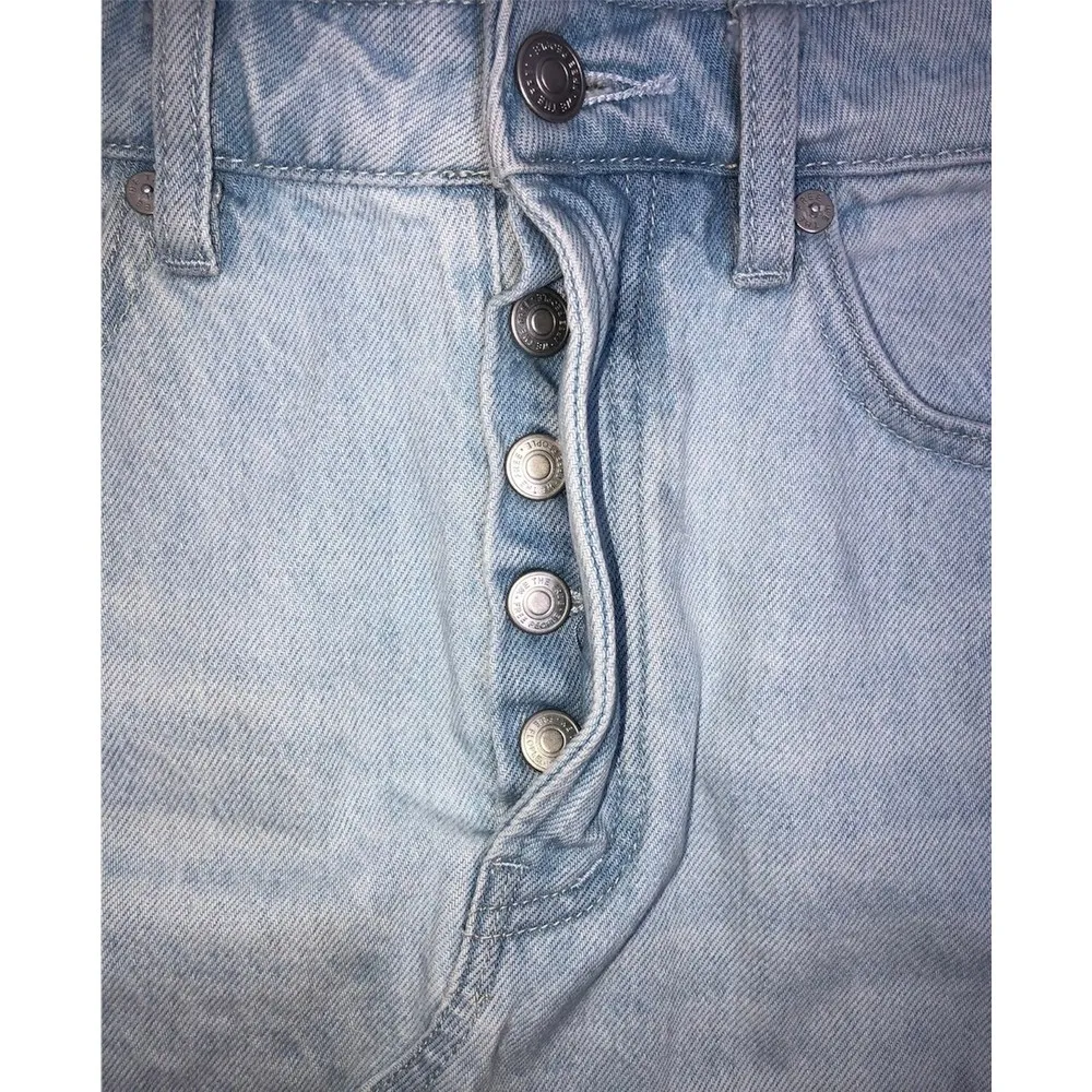 Free People We The Free Going Rouge Raw Hem Denim Skirt Size 26 - Image 6