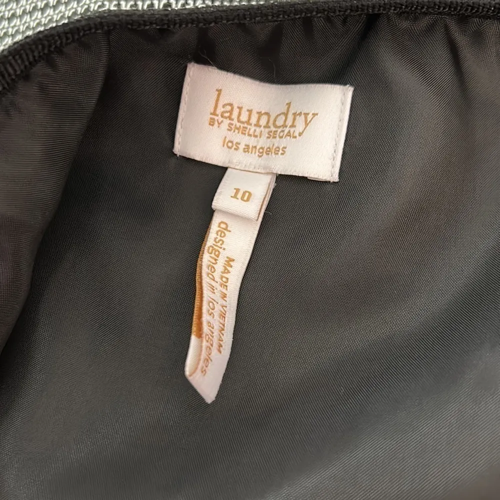 Laundry by Shelli Segal Blue and Black Color-Block Pencil‎ Career Skirt S… - Image 7