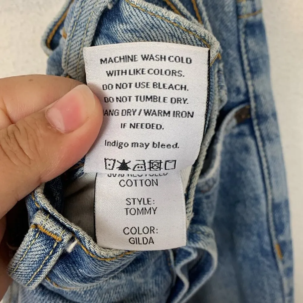 Boyish womens size 26 Tommy jeans in Gilda relaxed raw hem revolve denim distres Blue - Image 12