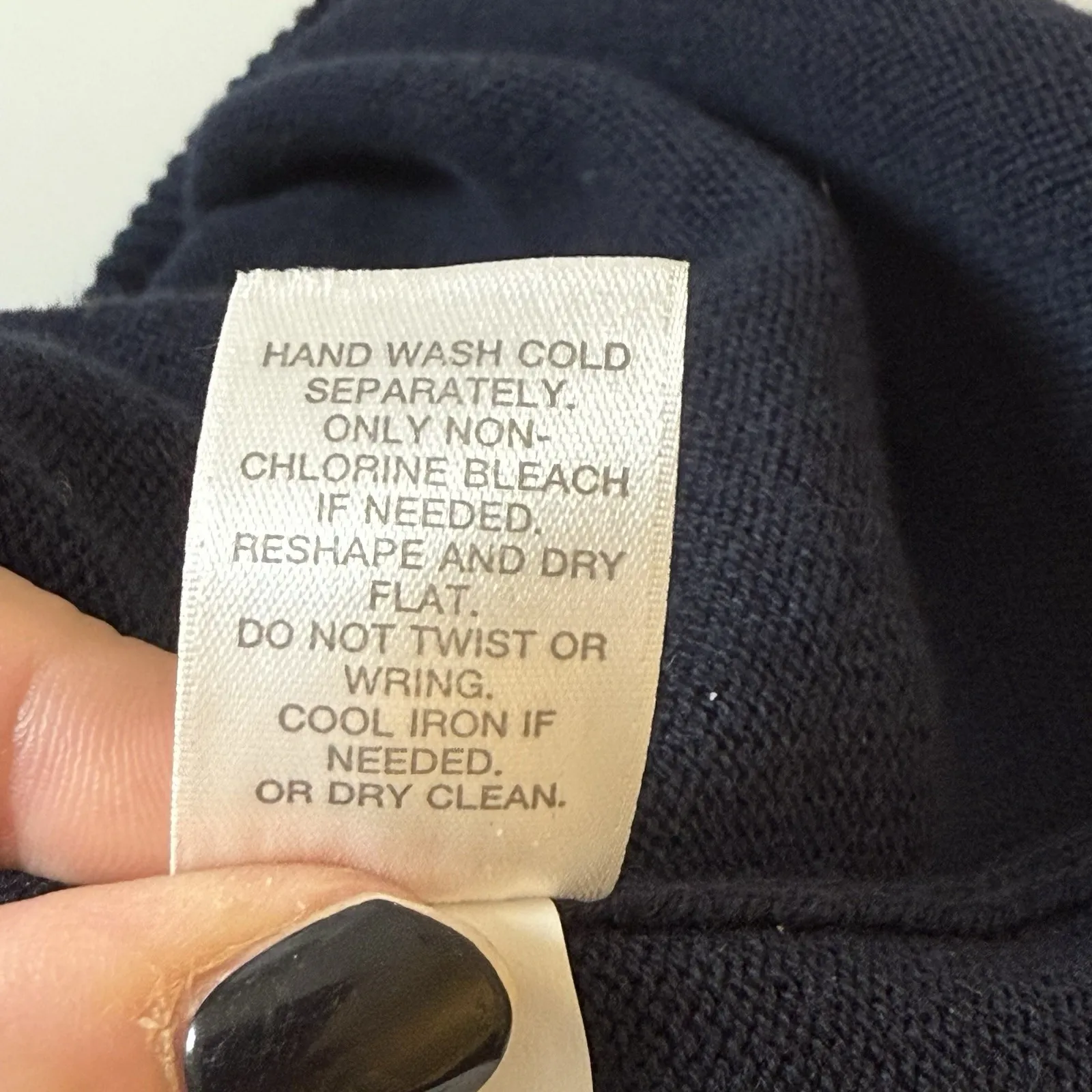 J.‎ Jill Dress Womens Navy Blue Knit Turtleneck Sweater Dress Minimalist Medium - Image 9