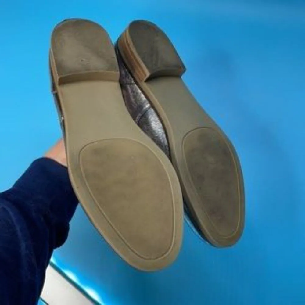 Steve Madden Women’s Addan Gold Oxfords Metallic Lace Up Flats Shoes Size 6 - Image 4