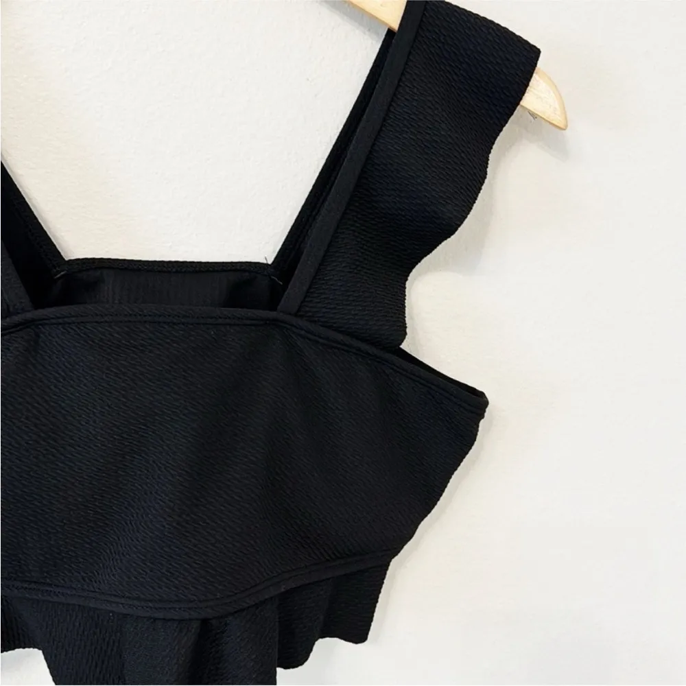 2 PIECE Swim Set Black With High Waist Bottoms Size Large NWOT - Image 4