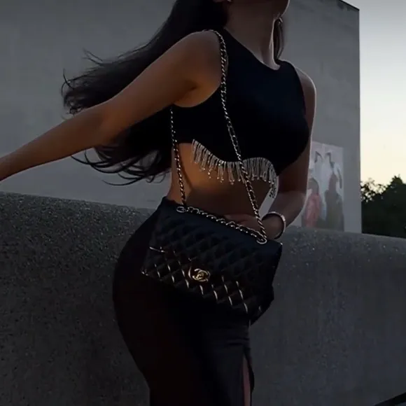 ZARA  Seamless Rhinestone Top - Image 2