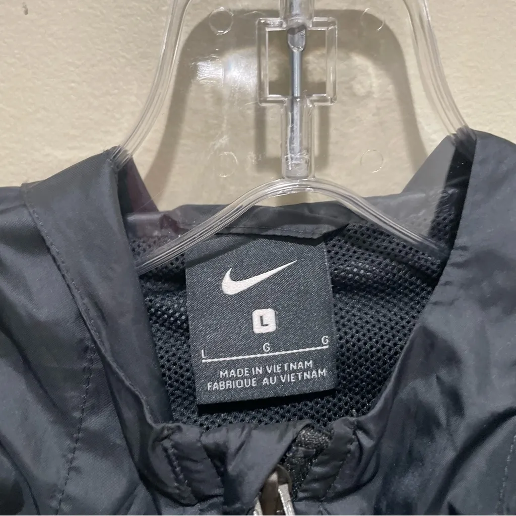 Nike Purdue Soccer Full Zip Hooded Windbreaker Black Women’s Size Large - Image 8