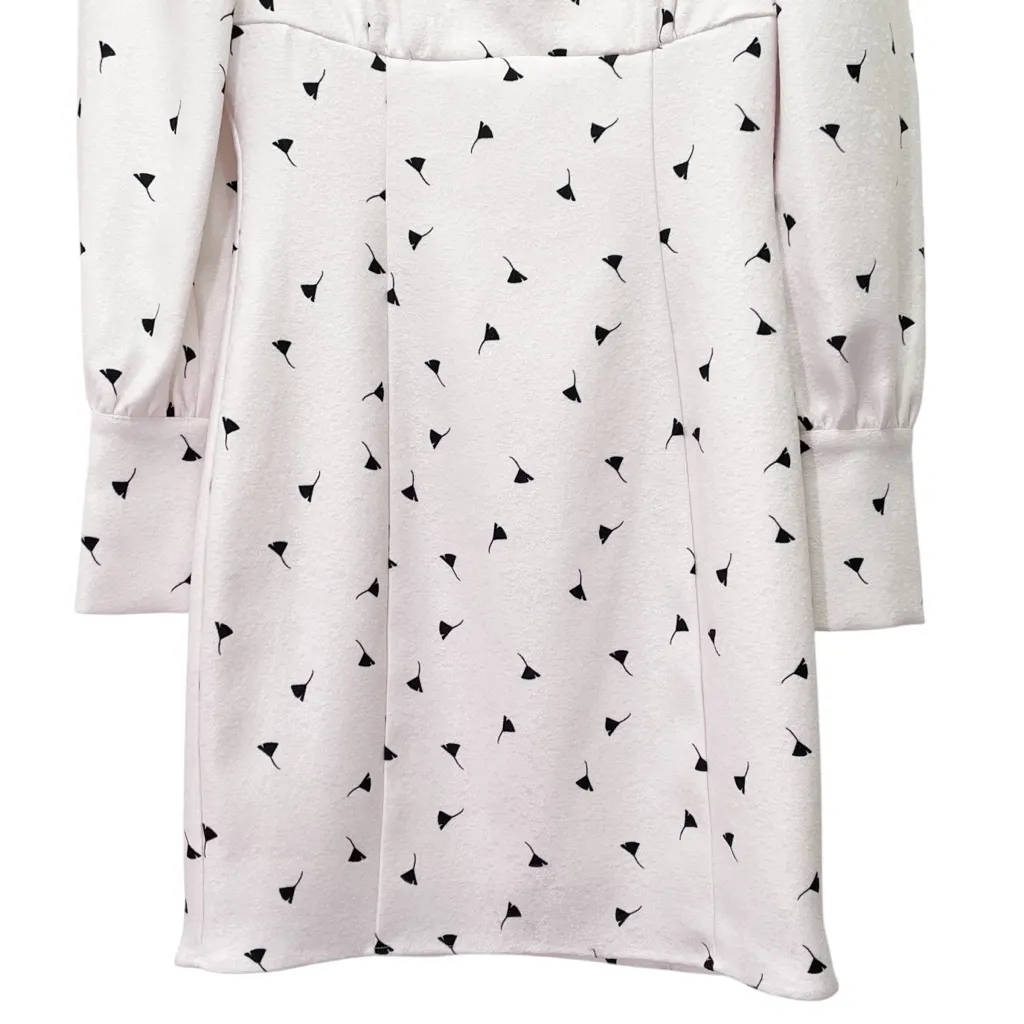 Mestiza New York Katrina Mini Dress Pale Pink Black Print Puff Sleeve Size 0 - Image 7