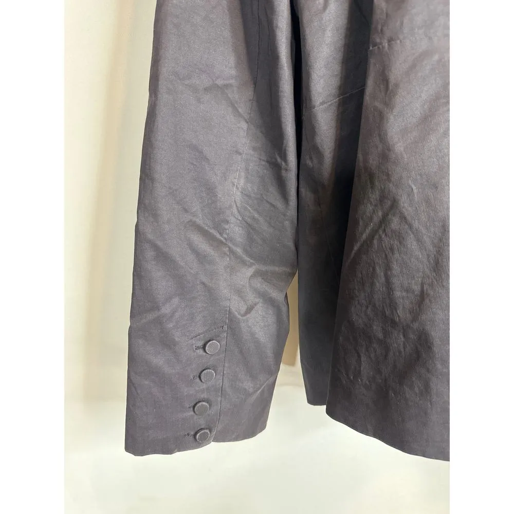 Eileen Fisher Black Ramie Blend Zip Front Blazer Jacket Corp Corporate Womens XL - Image 6