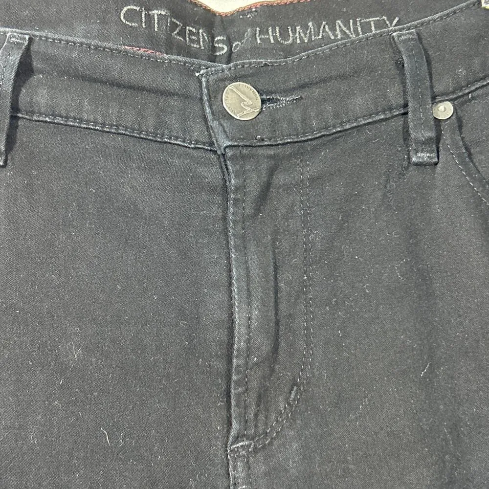 Citizens of Humanity Jeans 31 Black Thompson Medium Rise 29" Skinny Stretch - Image 3