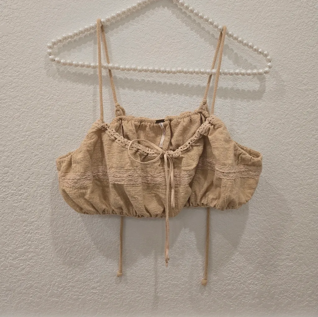 Free People Endless Summer Crop Top Size S Tan - Image 2