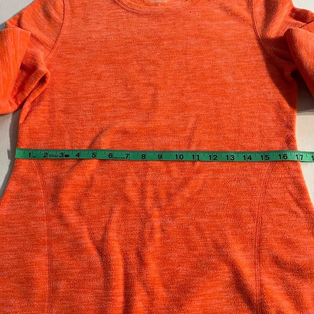 Tek Gear Orange Fleece Crewneck Womens Size Small - Image 2