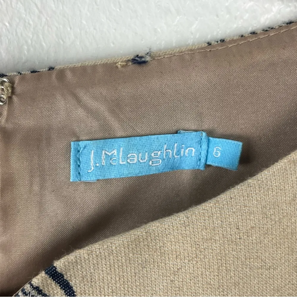 J. McLAUGHLIN Ariana Animal Tropical Print Lined Short Sleeves Dress, Size 6 - Image 3