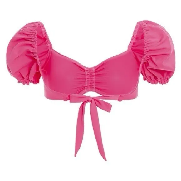 AGUA BENDITA Romina Luau Bikini Top in Fuchsia - Image 5