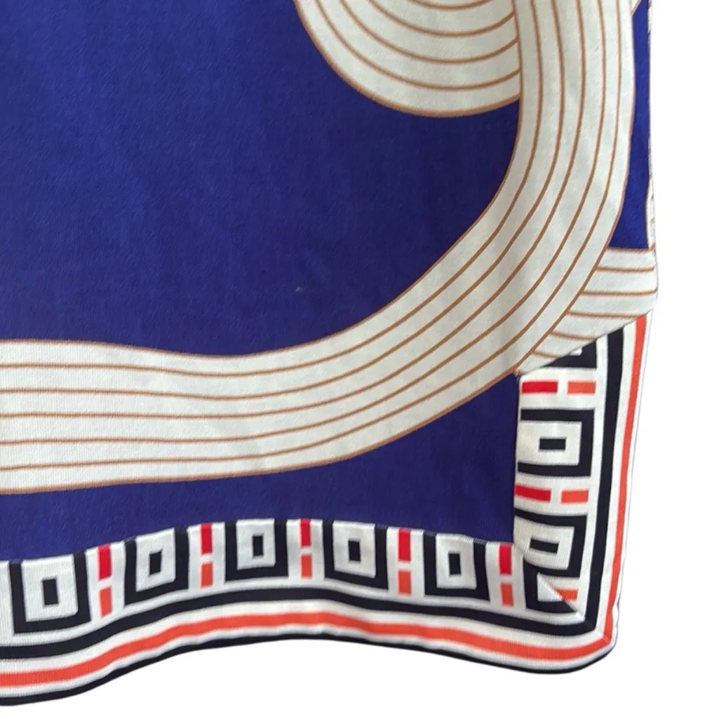 EUC Diane Von Furstenberg Silk Jersey Tunic Dress Blue Swirls Size 6 - Image 6