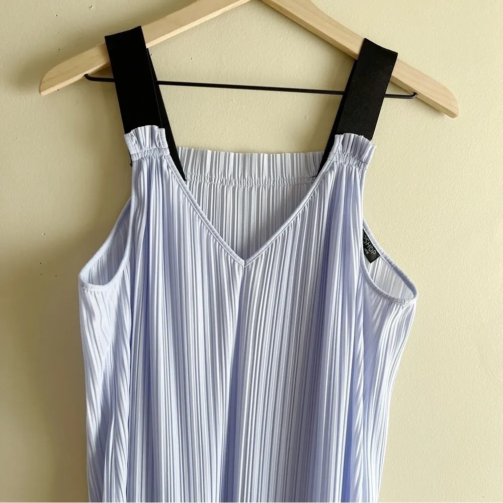 Topshop Pleated Midi Slip Dress in Lilac Purple,‎ Size 6 - Image 4