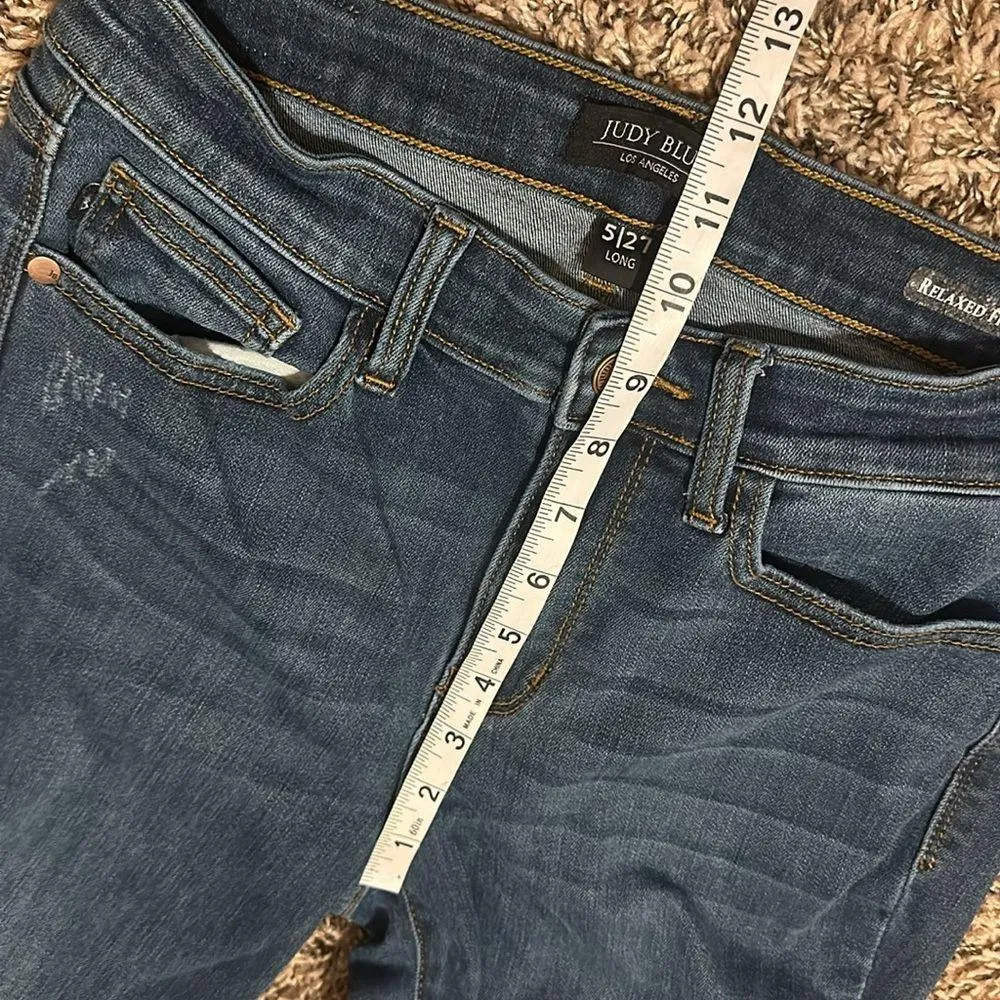 Judy Blue Relaxed Fit Blue Jeans 5 / 27 Long - Image 6