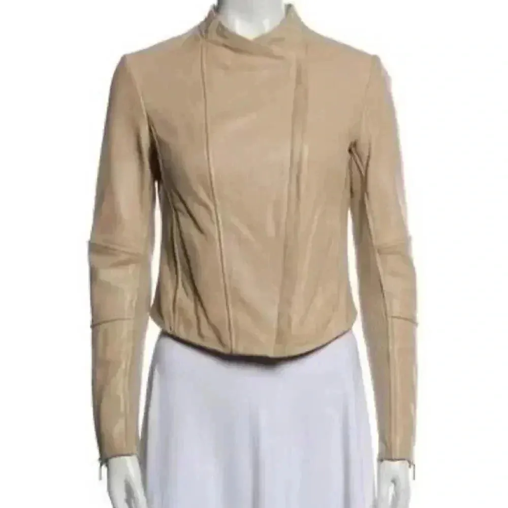 495 Vince Leather Full Zip Jacket - Image 2