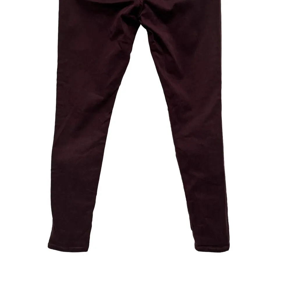 Levi's 711 Skinny Jeans Deep Plum Purple Maroon Midrise Stretch Denim - Image 6