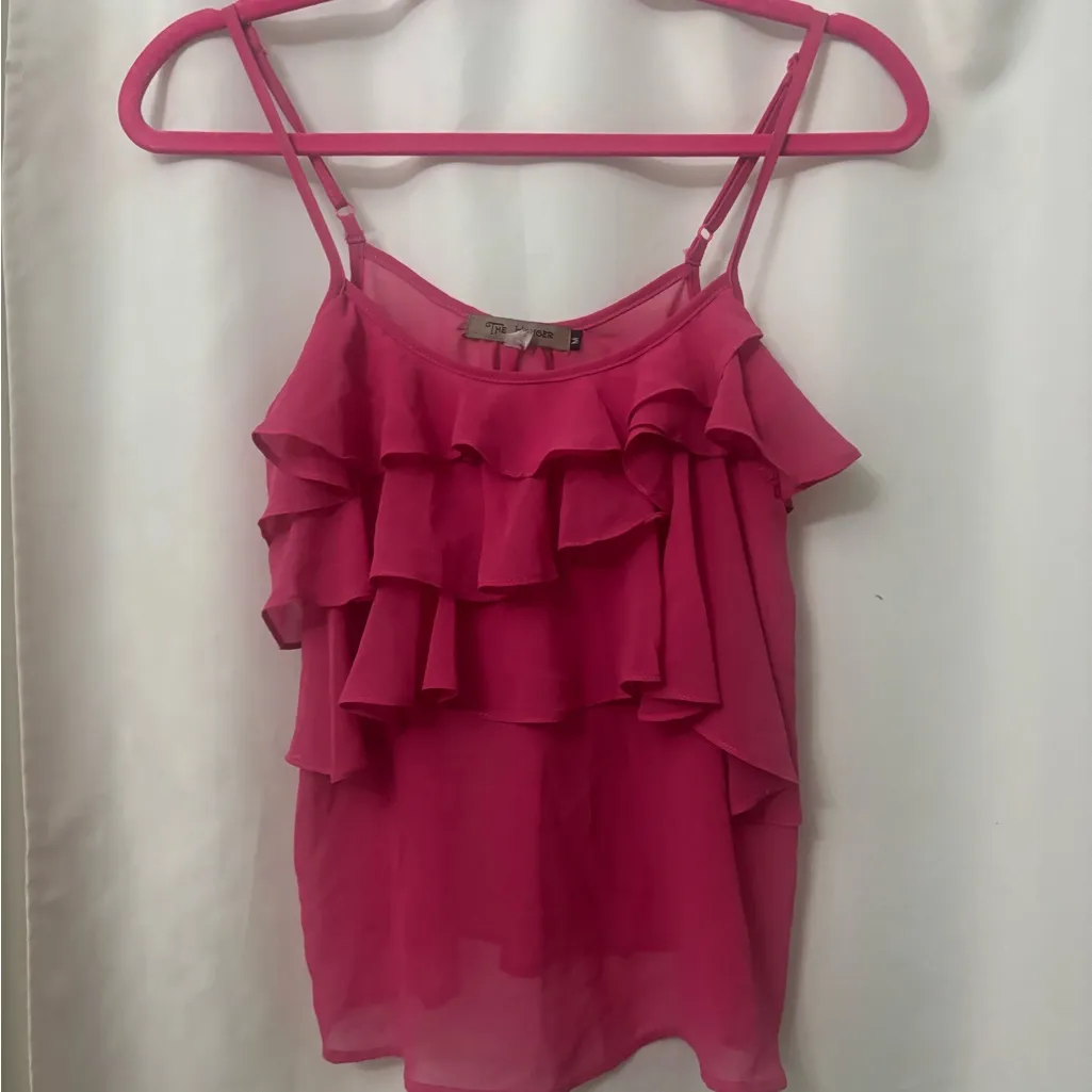 The Hanger Fuchsia Ruffle Camisole - Image 2