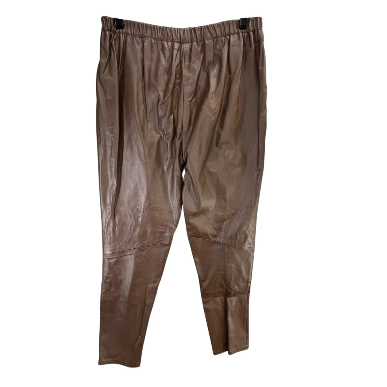 Vintage 90s Charles Klein Leather Pants S Chocolate Brown High Rise Retro Moto - Image 6