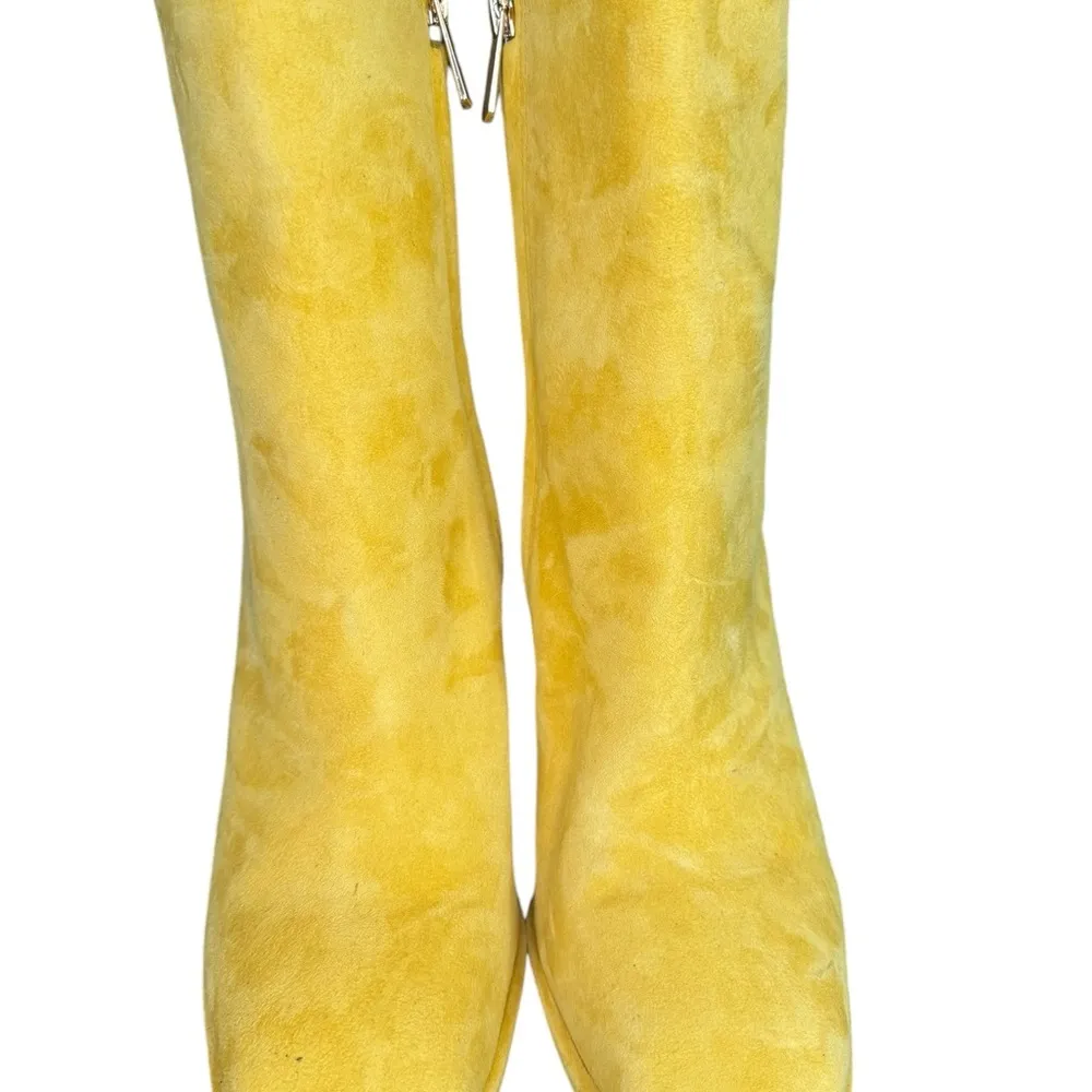 Sam Edelman Jaye Platform suede boots size 7.5 sunny yellow color. - Image 2