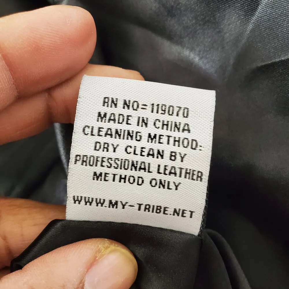 My Tribe Black Leather Blend Blazer Size M Size M - Image 12