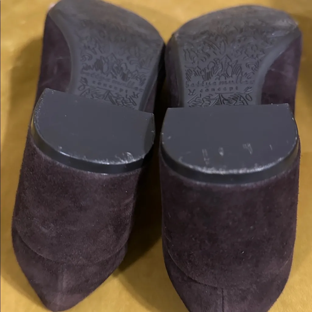 Bettye Muller Concept Fritzi Suede Block Heel Pumps Brown Size 6 1/2 - Image 7