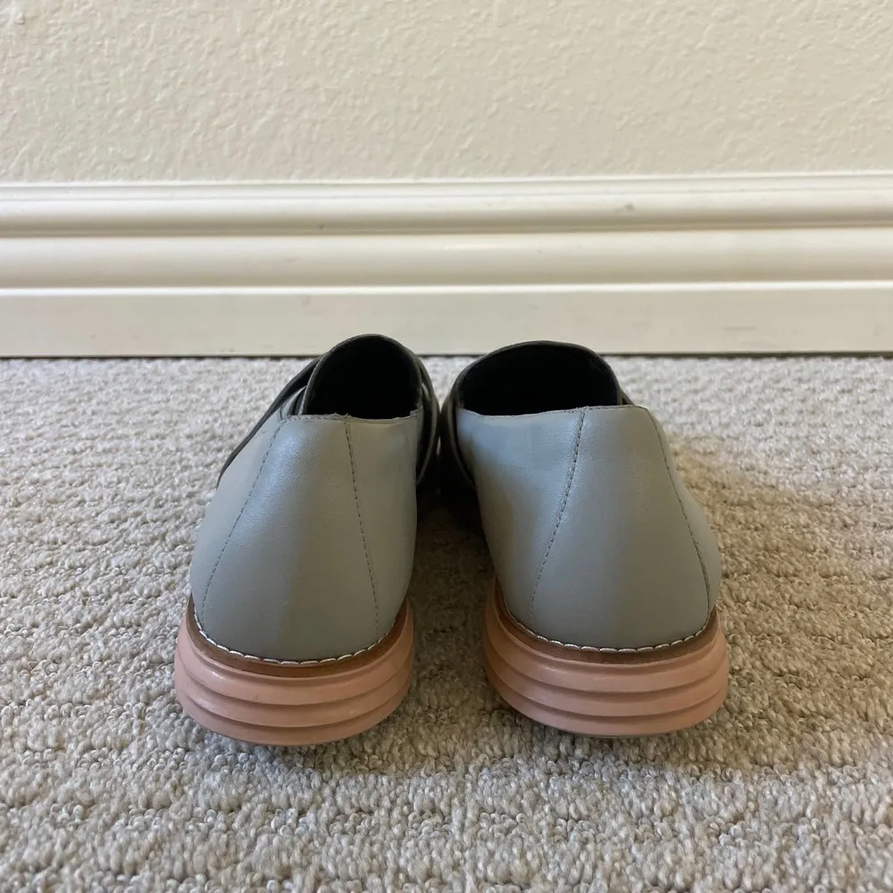 Cole Haan Original gran Gray Leather Criss Cross Weave Loafers - Image 3