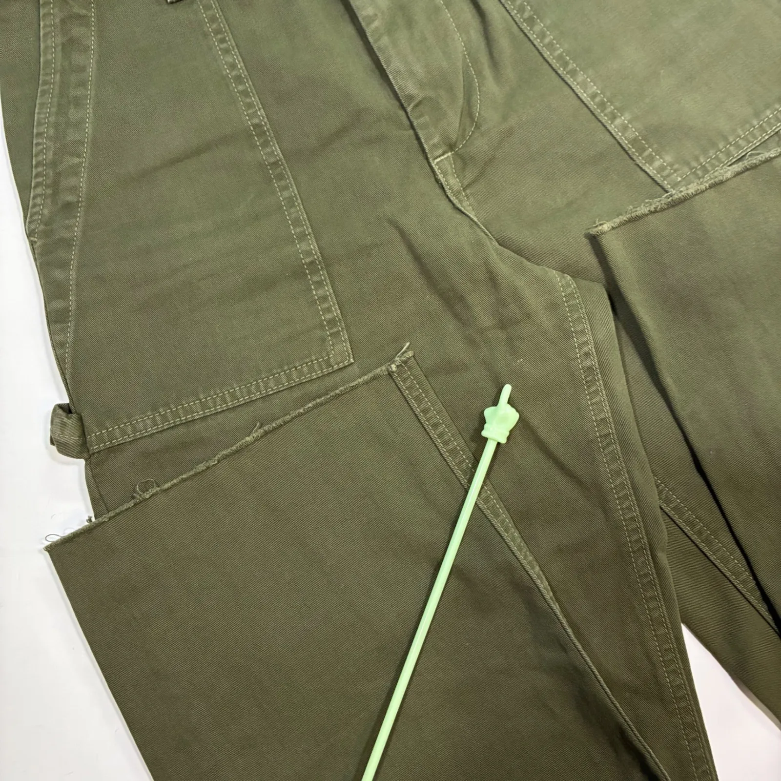 Reformation Utility Ankle Pants Army Green‎ Surplus Fabric High Waist Womens 25 - Image 4