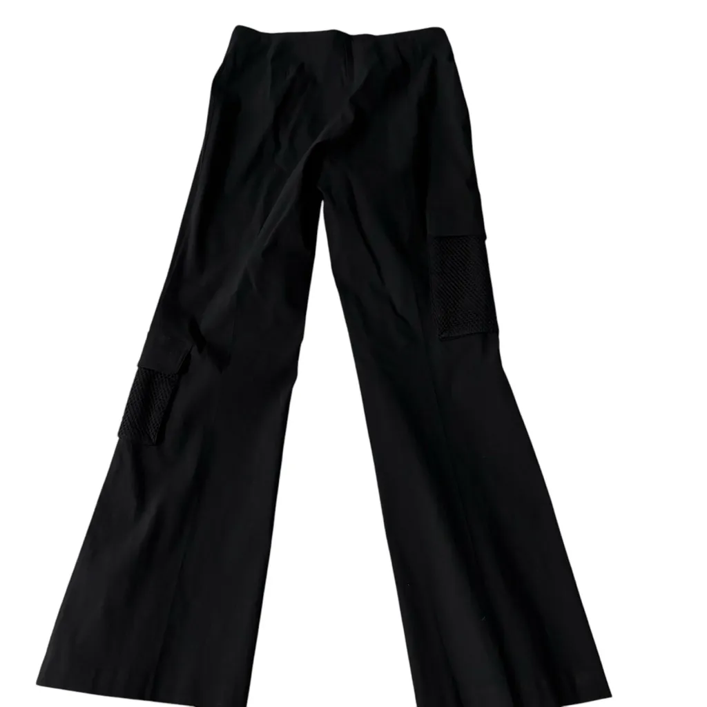Bisou Bisou Michele Bohbot Black Cargo Style‎ Pants Side Pocket Wide Leg Size 8 - Image 2