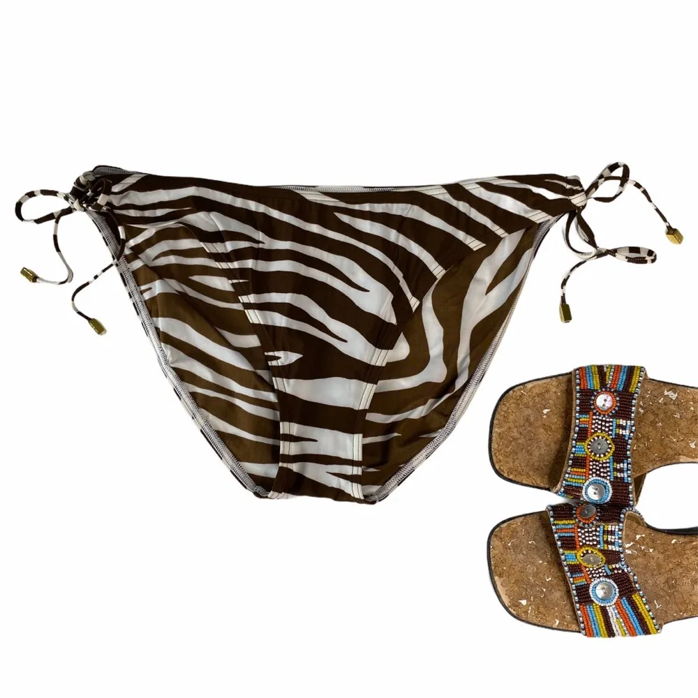 new MK Michael Kors ☀︎︎ Animal Print Side Tie Bikini Bottom ☀︎︎ Gold Hardware ☀︎ - Image 12