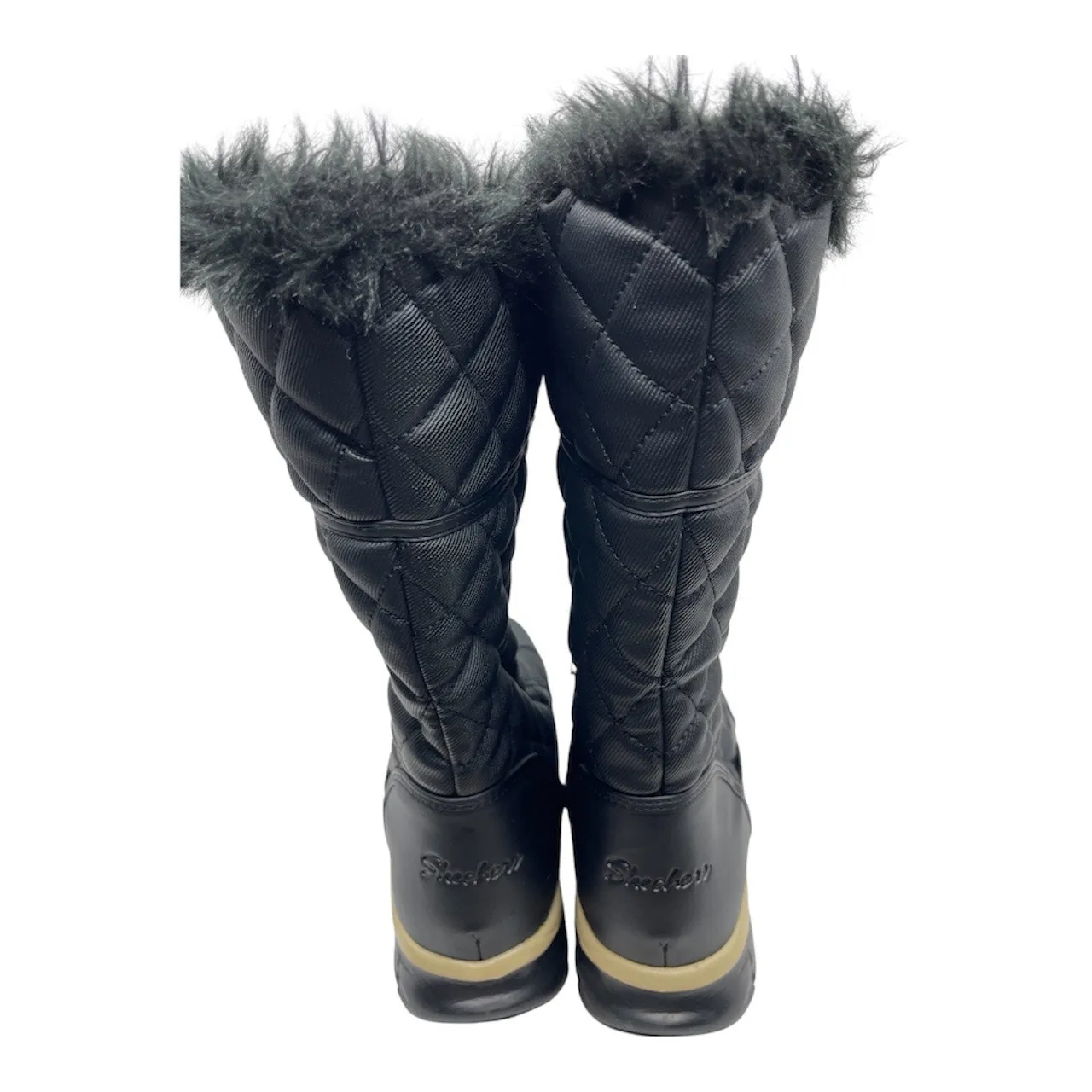 Skechers  women’s Synergy Real Estate Snow Boots sz 9 black quilted waterproof - Image 3